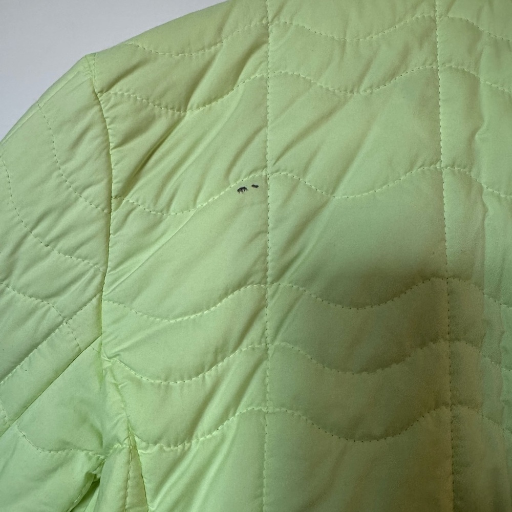 The North Face Lime Green and Blue Jacket Lightweight Zip Up Puffer Medium - Picture 4 of 5